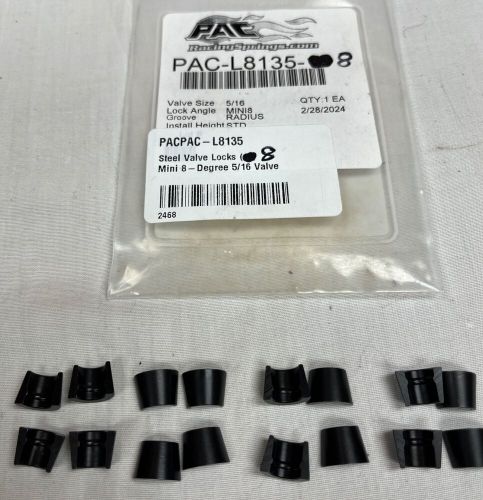 Pac racing springs pac-l8135 steel valve locks fits mini 8-degree 5/16 valve