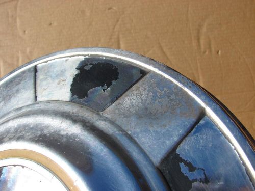 1970&#039;s 1980&#039;s chevy c20 aluminum dog dish hubcaps pair 12 1/4&#034; for 16&#034; 16.5&#034;