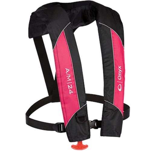 Onyx outdoor    132000 105 004 14    a m 24 auto manual life jacket pink