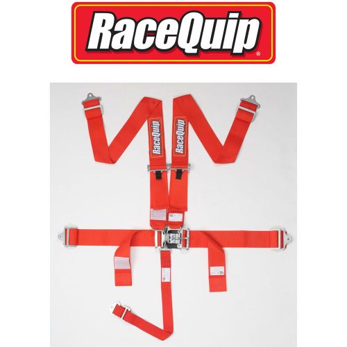 Racequip red 5 point racing harness seat belts 2 pair current dates razor rzr