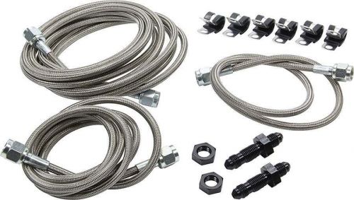 Allstar performance all42061 brake line kit - front - 3 an hose - 4 an ends -