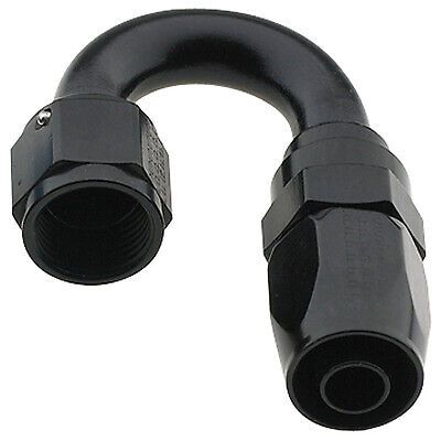 Fragola hose fitting #6 180 deg pro-flow black 231806-bl