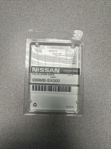 New genuine nissan valve stem caps cover nissan logo set oe 999mb-sx000