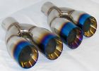 For 2015-21 subaru wrx sti muffler exhaust axle back 4&#034; quad burnt tips return