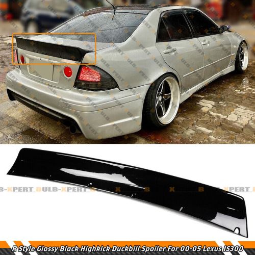 For 00-05 lexus is300 sedan r style gloss black duckbill highkick trunk spoiler