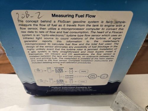 Floscan fuel sensor transducer gauge set. fuel  flow sensor model 20b