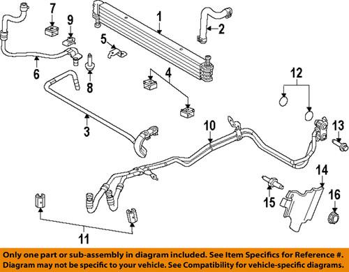 Ford oem bl3z7b028c transmission oil cooler-outlet tube