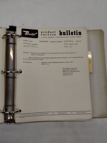 Bendix m-4 systems service bulletins-original