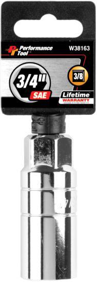 Performance tool w38163 -  3/8" drive ~ 3/4" spark plug socket