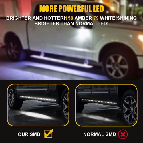 70&#034; running board led lights side step strip bar for truck pickup suv rv van m