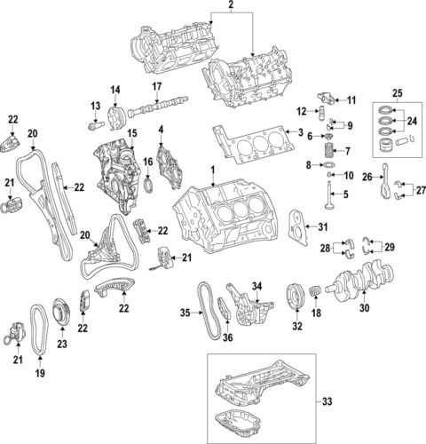 Genuine mercedes-benz engine camshaft 276-050-59-01