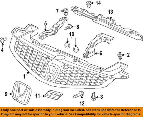 Honda oem 75700tf0901 grille-emblem