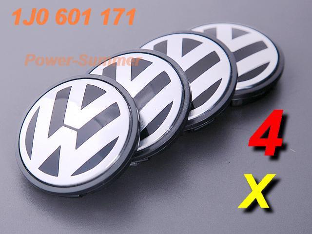 4 covers 55mm vw volkswagen wheel center caps golf p/n:1j0601171 wow real