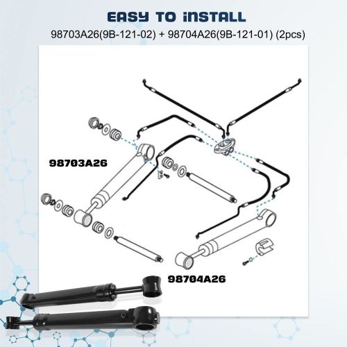 For mercruiser bravo 1 2 3 stern drive trim tilt ram cylinder port &amp; starboard