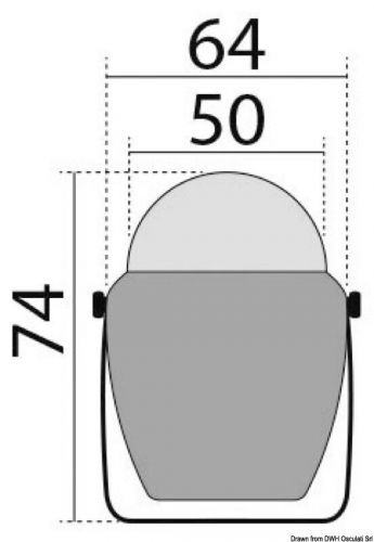 Finder boat marine compass 2&#034; 5/8 50mm white/blue bracket mount