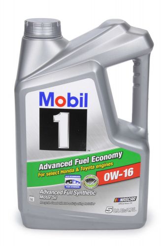 Mobil 1 synthetic oil 0w16 5 quart jug