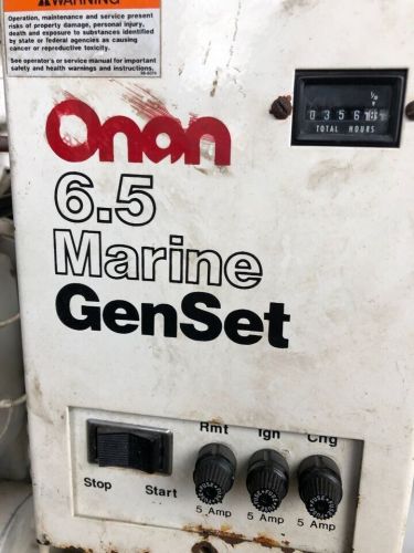 Cummins onan 6.5 mcck,  6.5 kw marine gas generator 60 hz rebuilt