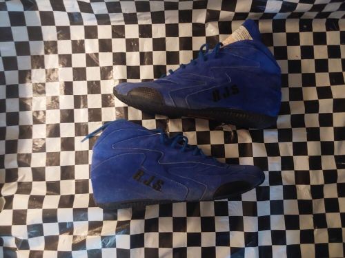 Rjs racing sfi 3.3/5 driving shoes blue mid top mens size 13 imsa scca ihra nhra