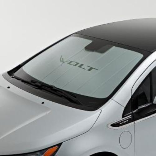 11-14 chevrolet volt windshield sunshade package silver w/ volt logo 20905185