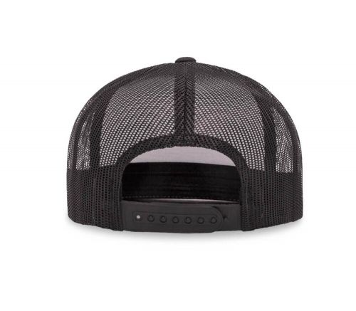 Edge 99204e snapback trucker style hat - curved bill - black/white