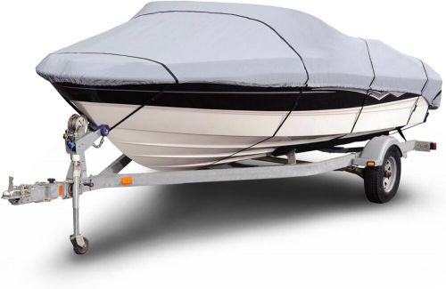 Budge b-1201-x6 1200 denier v-hull runabout boat cover gray 20&#039;-22&#039; long beam