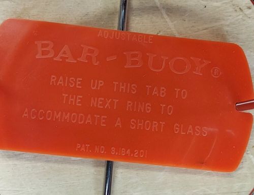 Vintage 1960s bar buoy drink holder in original box 2 mounting clips