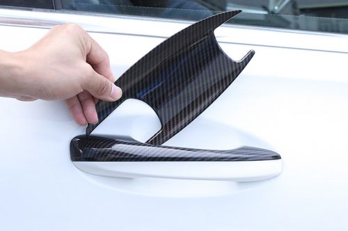 Outside door bowl cup abs cover trim 4x carbon fiber for benz gla w156 2020-23