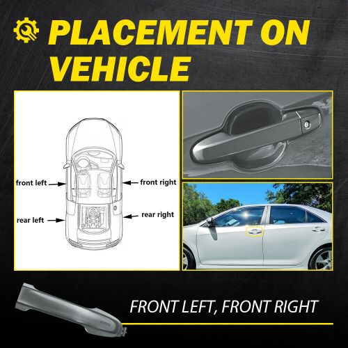 For 2012-2017 toyota camry front driver or passenger door exterior handle gray