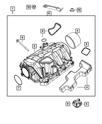 Genuine mopar nut mounting 6104727aa