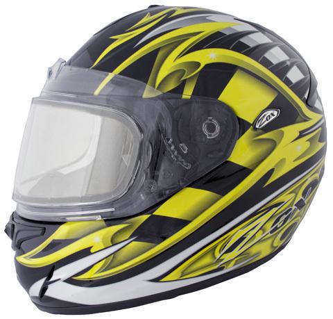 Zox tavani full face helmet equinox graphics yellow xlarge 86-d56445