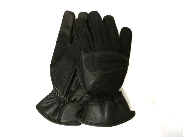 Small size mens leather mesh motorcycle biker short gloves new #1002