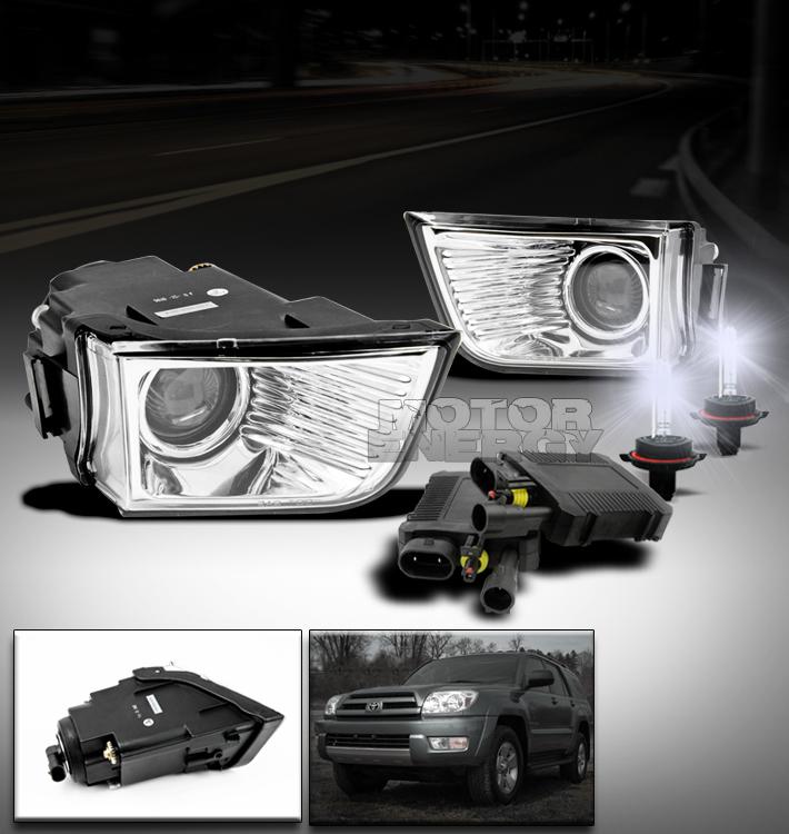 2003 2004 2005 toyota 4runner bumper driving projector fog lights lamp+8000k hid