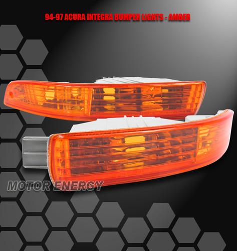 1994-1997 acura integra bumper signal parking lights lamp jdm amber 1995 1996 rs