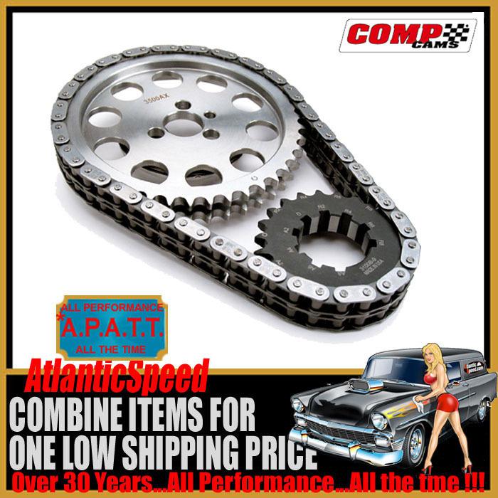 Comp cams sbc sb chevy 327 350 400 billet true roller adjust timing chain set