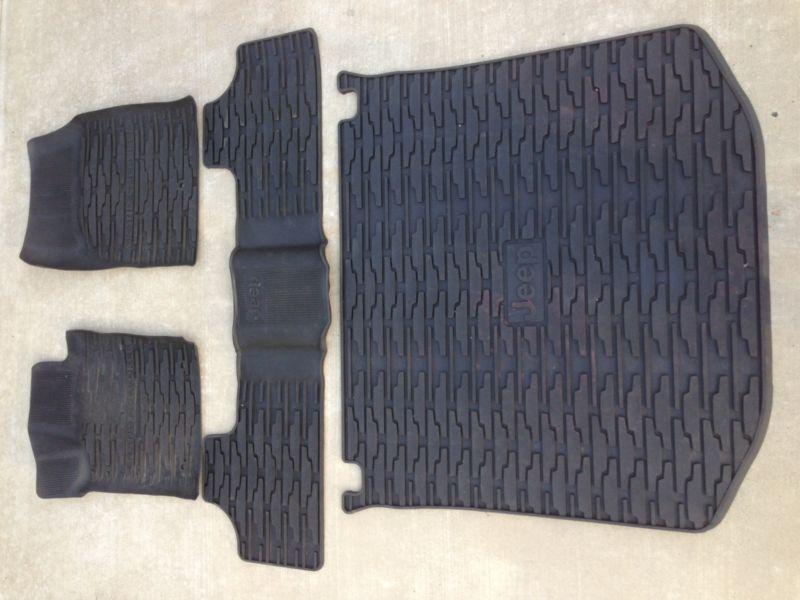 Jeep grand cherokee 2011-2014 rubber slush mats & cargo mat set oem mopar