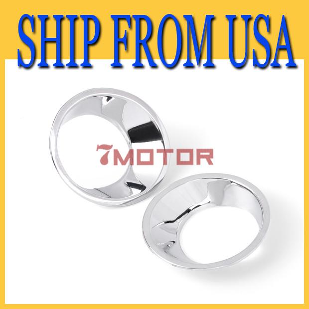 Us 2pcs new for 2000-03 bmw x5 e53 front fog lamp light chrome plated cover trim