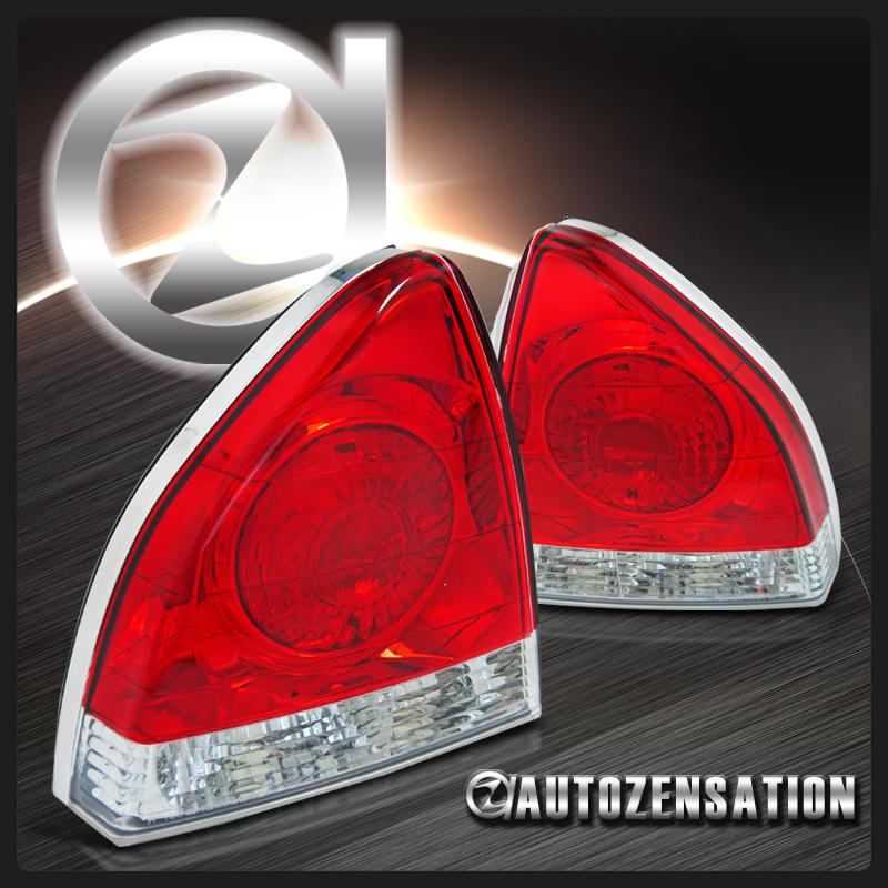 92-96 honda prelude jdm red clear rear tail brake lights pair