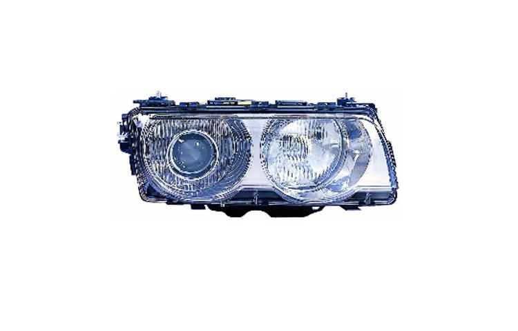 Passenger side replacement headlight chrome housing hid type 99-01 bmw 7 series