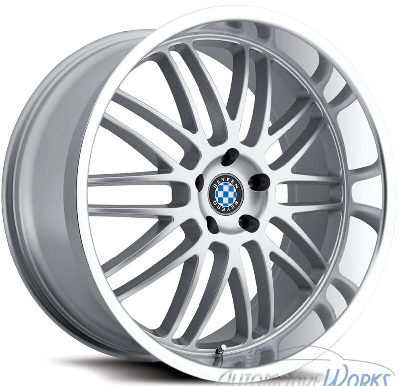 18x8.5 beyern mesh 5x120 +15mm silver mirror rims wheels inch 18"