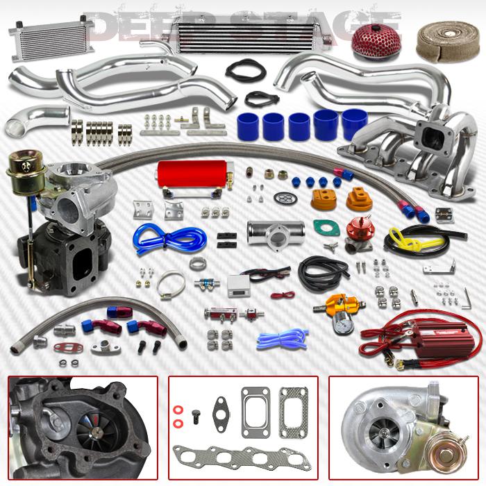 T25/t28 17pc turbo kit with intercooler+manifold+wastegate 95-98 240sx s14 ka24