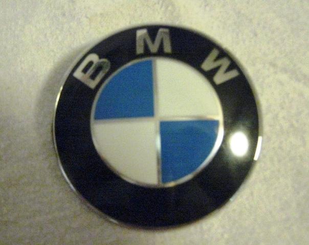 Oem bmw 51148132375 hood trunk convertible badge emblem decal 24651 blue 3 1/4" 