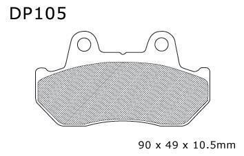 Dp standard brake pads rear fits honda ns400rf 1984