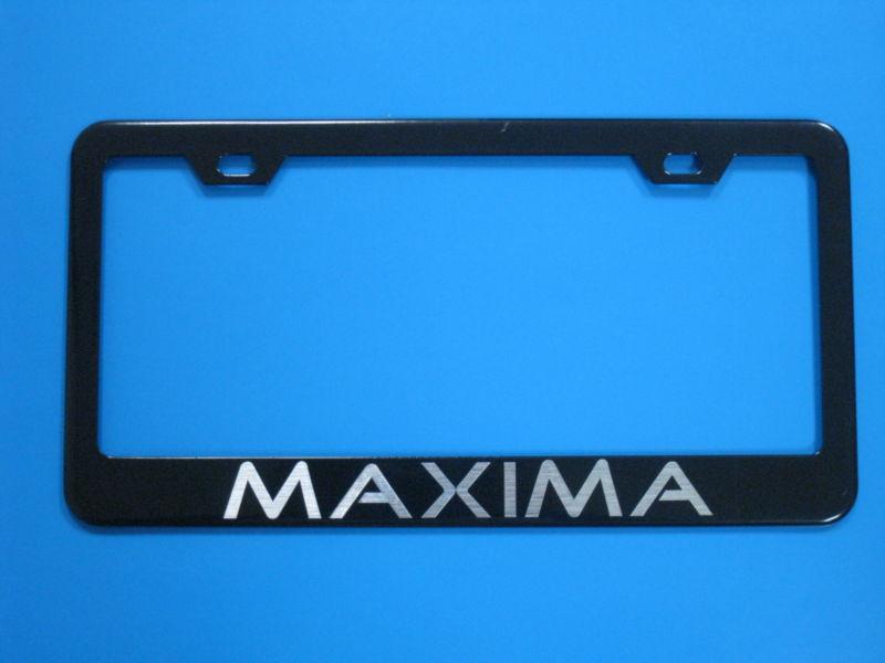 Nissan "maxima" black license frame 1pc