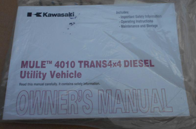 '10 kawasaki mule 4010 trans 4x4 diesel utility vehicle owners manual 2010 mule 