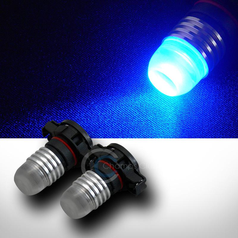 2 blue h16/5101/5102 1x 3w smd led daytime running/fog/drl light lamp bulbs 9009