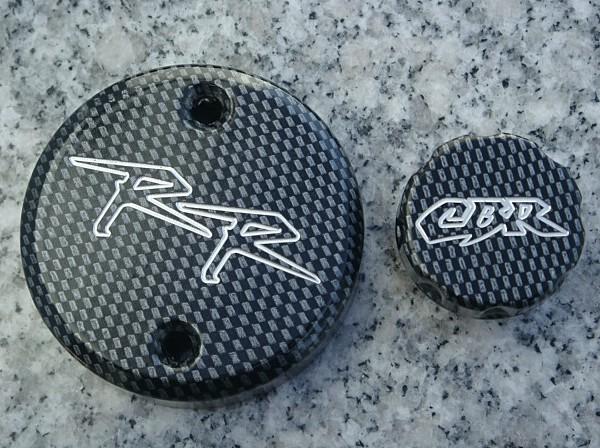 1993-2005 honda cbr 900rr 929rr 954rr 1000rr carbon fluid cap set