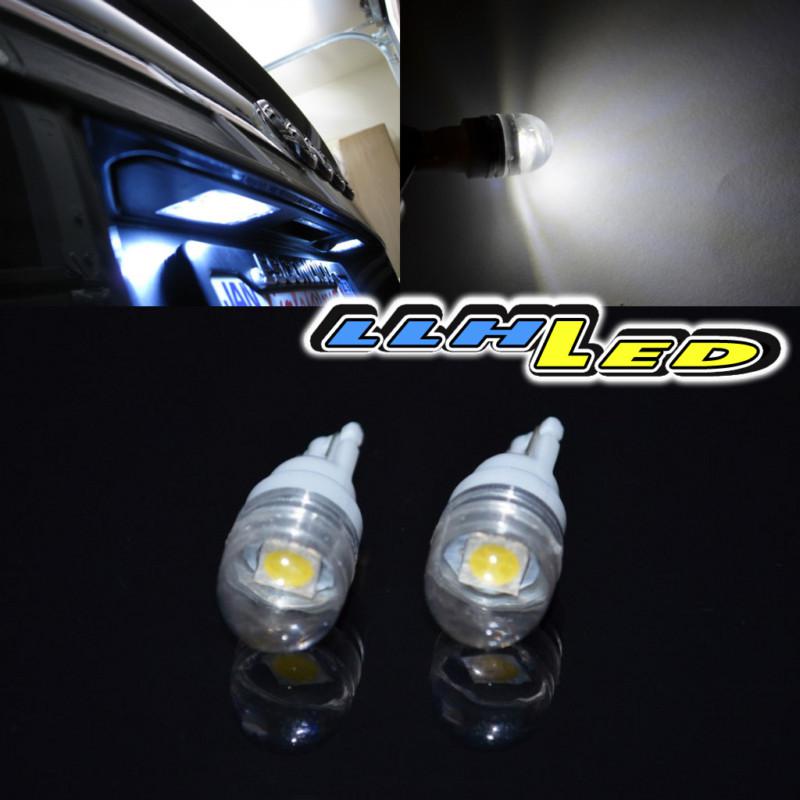 2x euro super white smd 194/168/t10 1w led license plate lamp high power bulb 