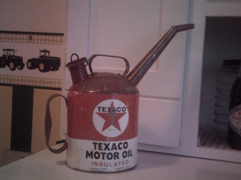 Vintage style texaco motor oil gas can gasoline station chevy garage ford sign