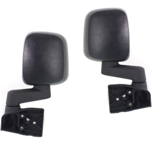 New pair set manual side view mirror w/housing 03-06 jeep wrangler aftermarket