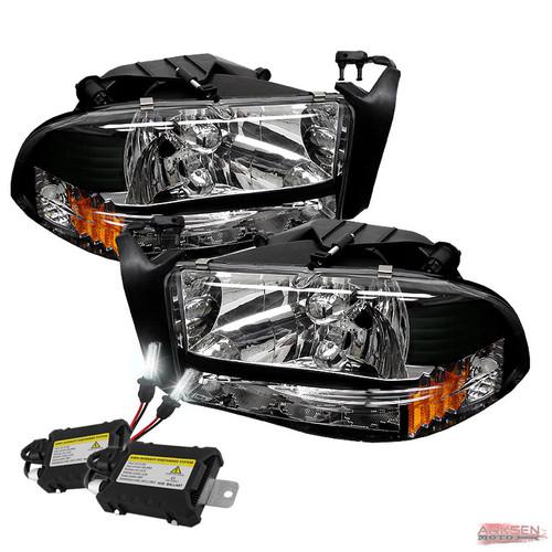 Slim ballast xenon 6k hid+97-04 dakota 98-03 durango headlights+corner+bumper